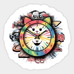 Tie Dye Cat Sticker